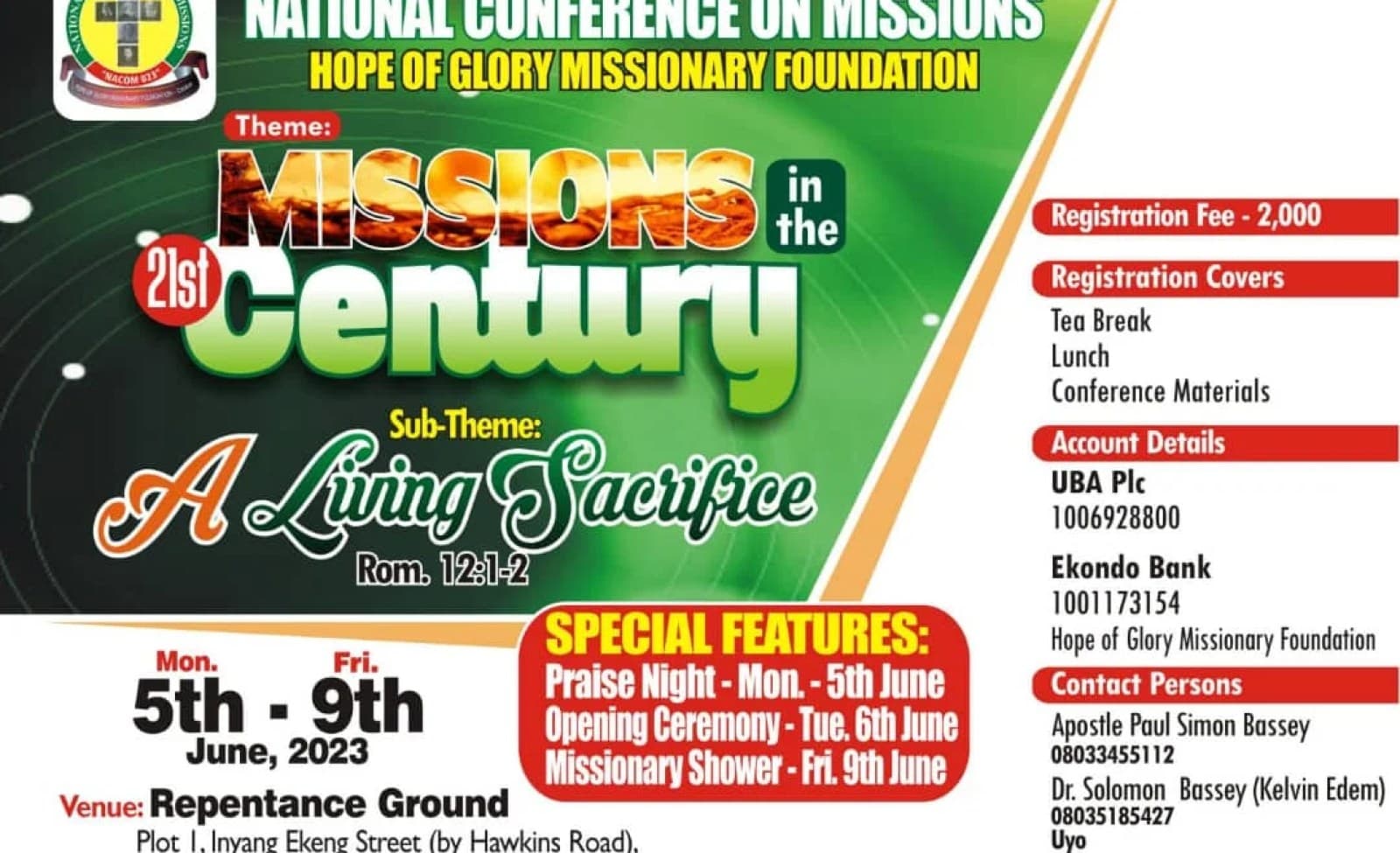 National Conference on Missions gathering